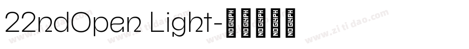 22ndOpen Light字体转换